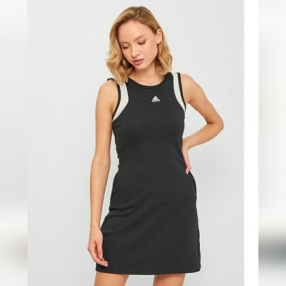 adidas Dresses & Skirts - ADIDAS Zoe Saldana Sample Training Athletic Dress Black White SMALL Rare